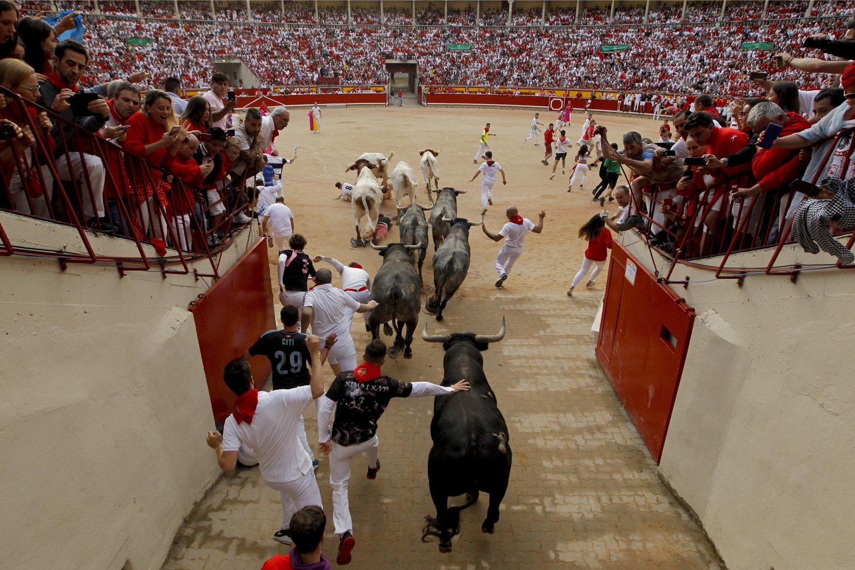APTOPIX Spain Running of the Bulls
